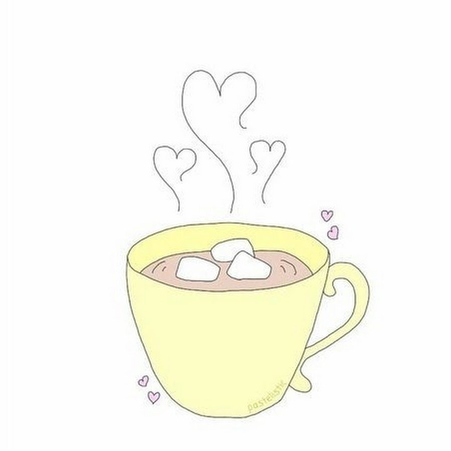 Рисунок кофе для срисовки