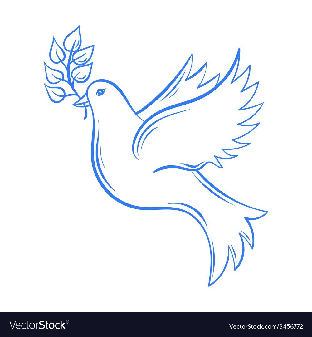 Трафарет голубя