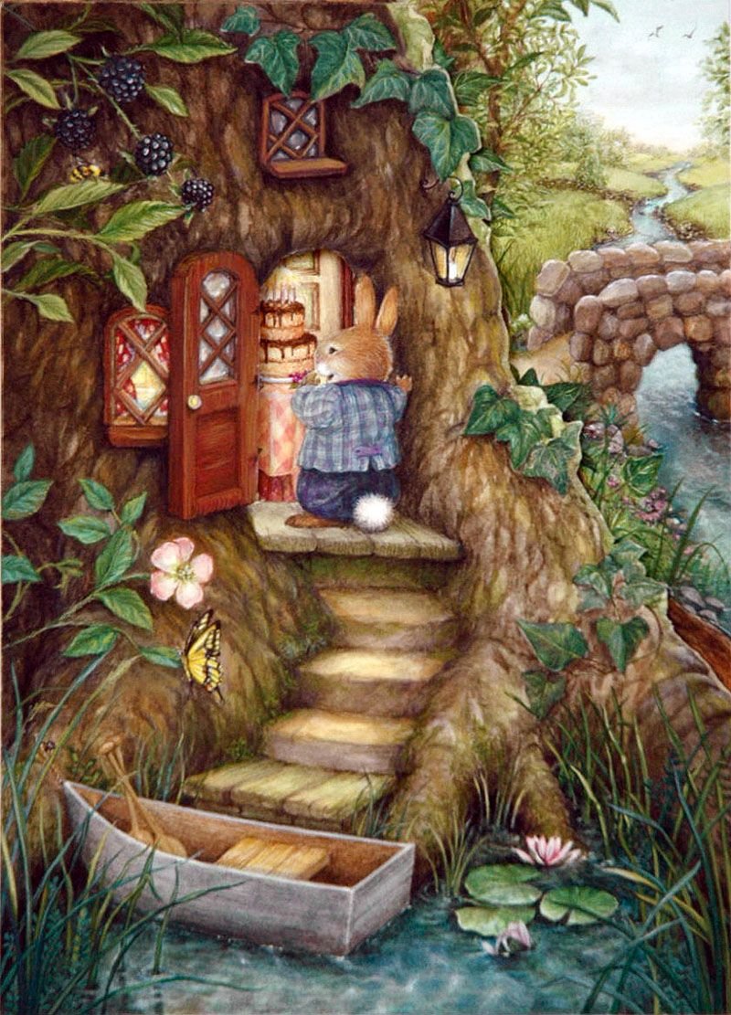 Сказочный домик в лесу