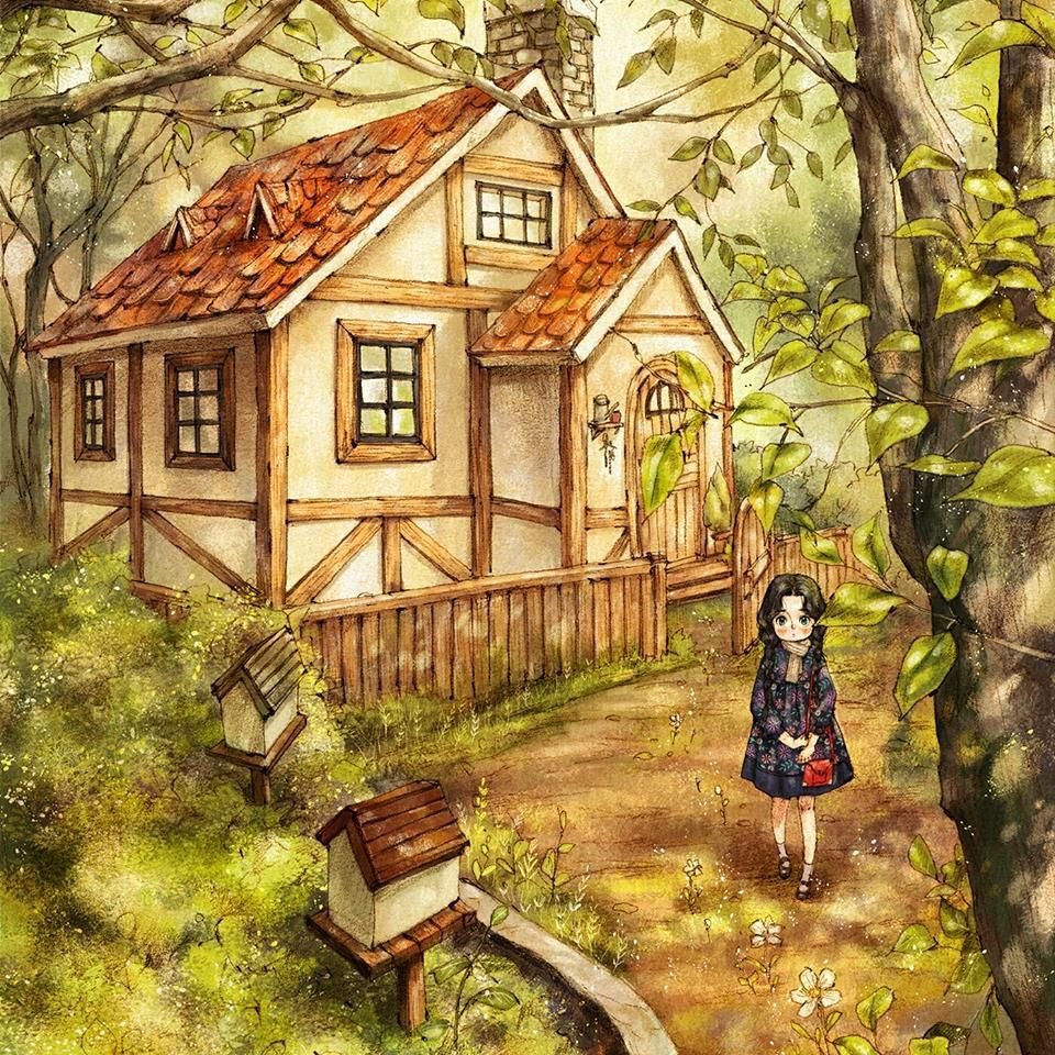 Сказочный домик в лесу