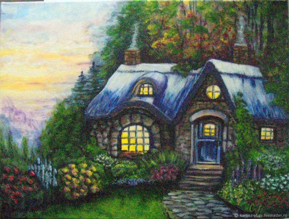 Дом в лесу у озера