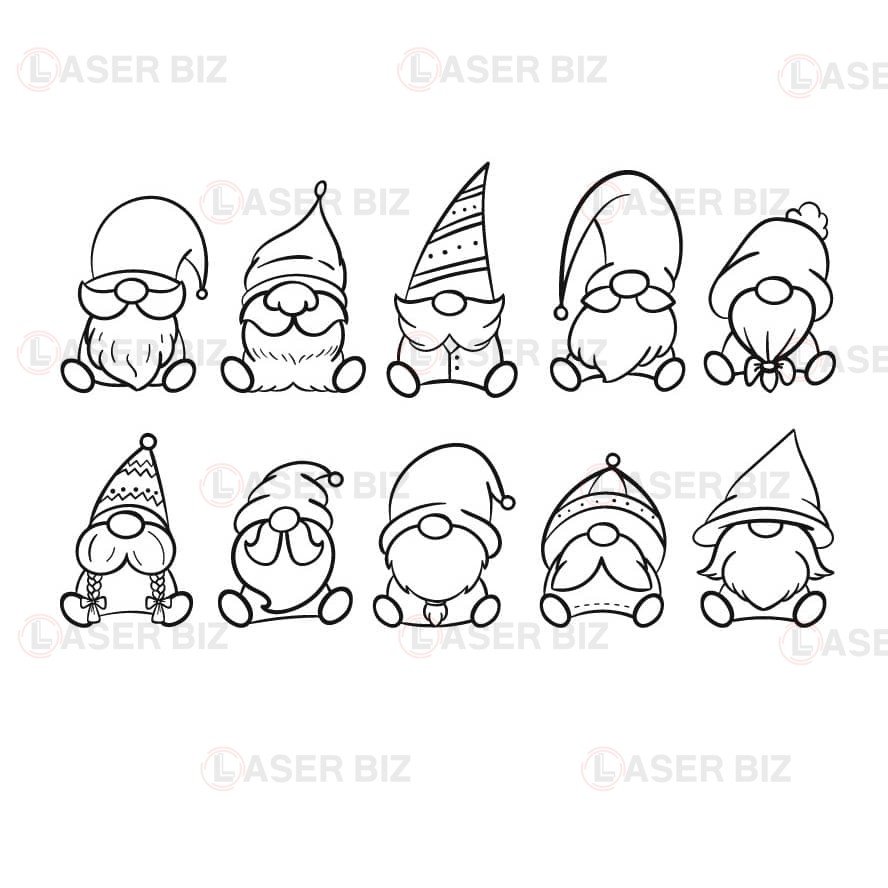 Гномы раскраска