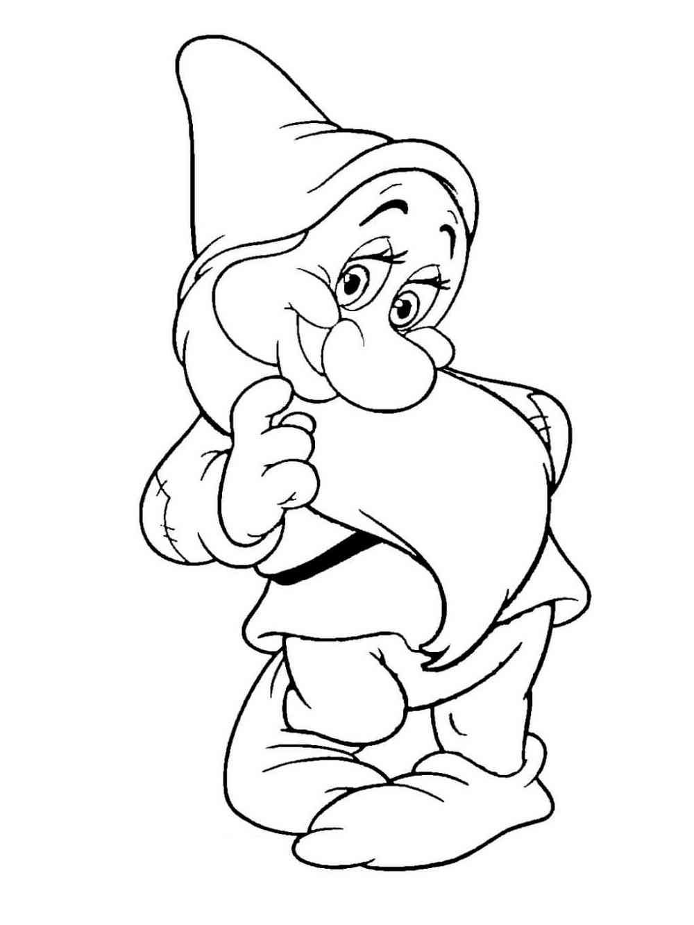 Гномик раскраска