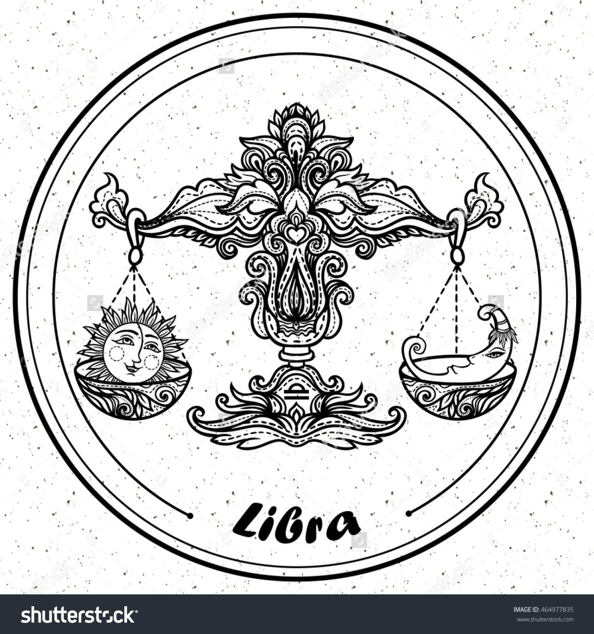 Раскраска знак зодиака весы