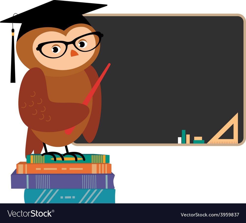 Сова с книжкой и указкой