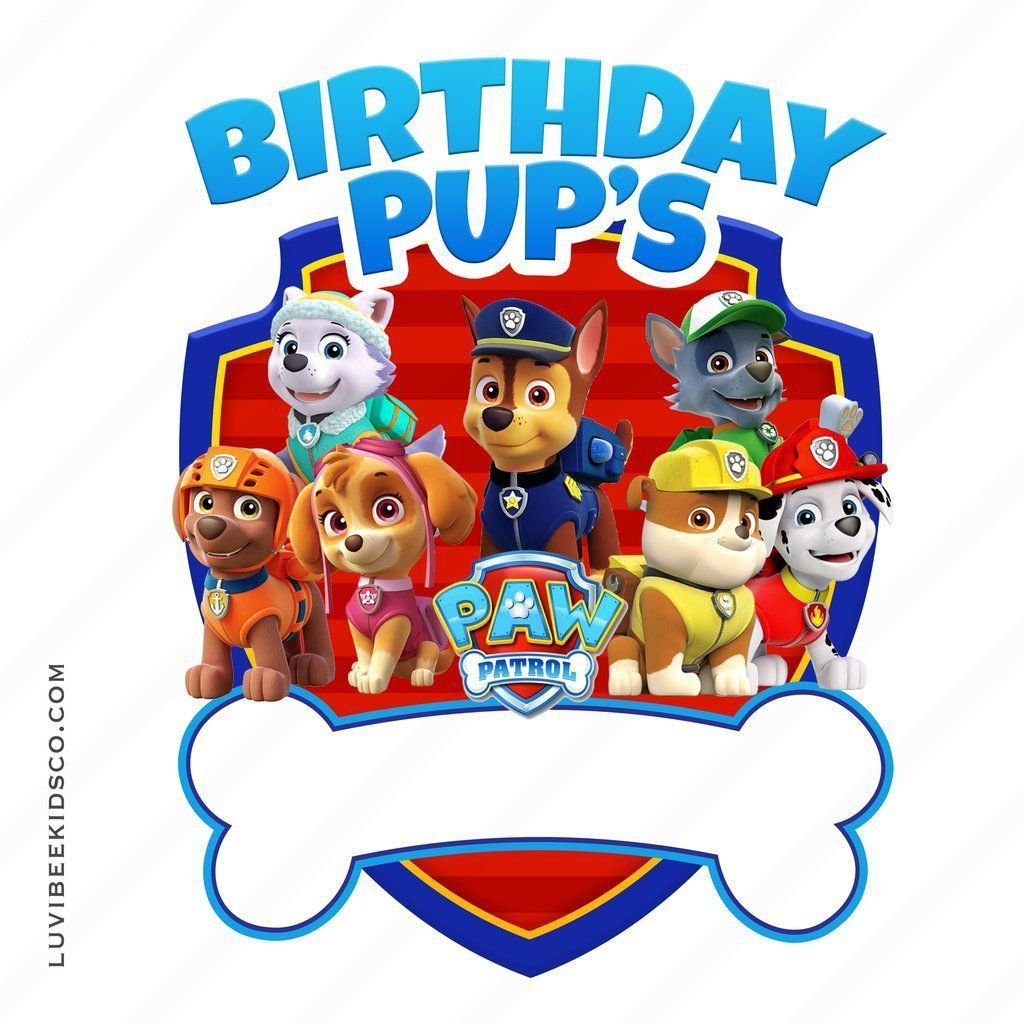 Баннер Щенячий патруль на день рождения 3 года