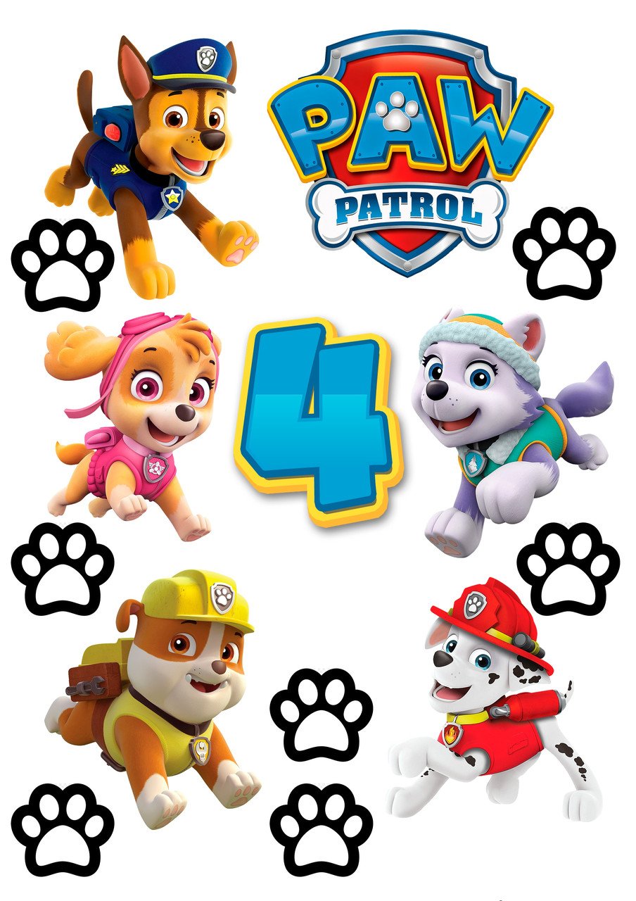 Щенячий патруль герои для сахарной печати