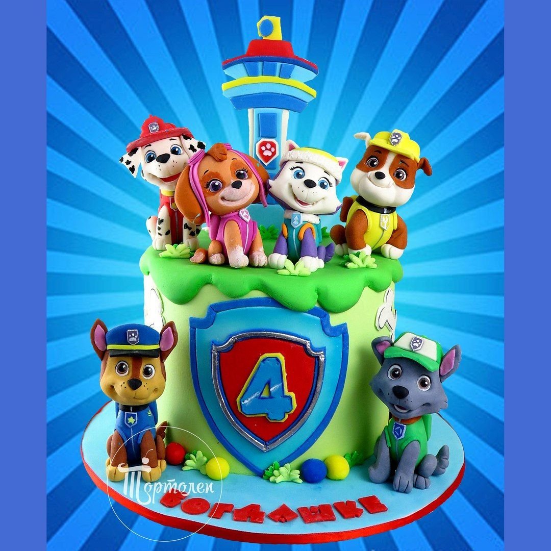 Торт Щенячий патруль Эверест для девочки