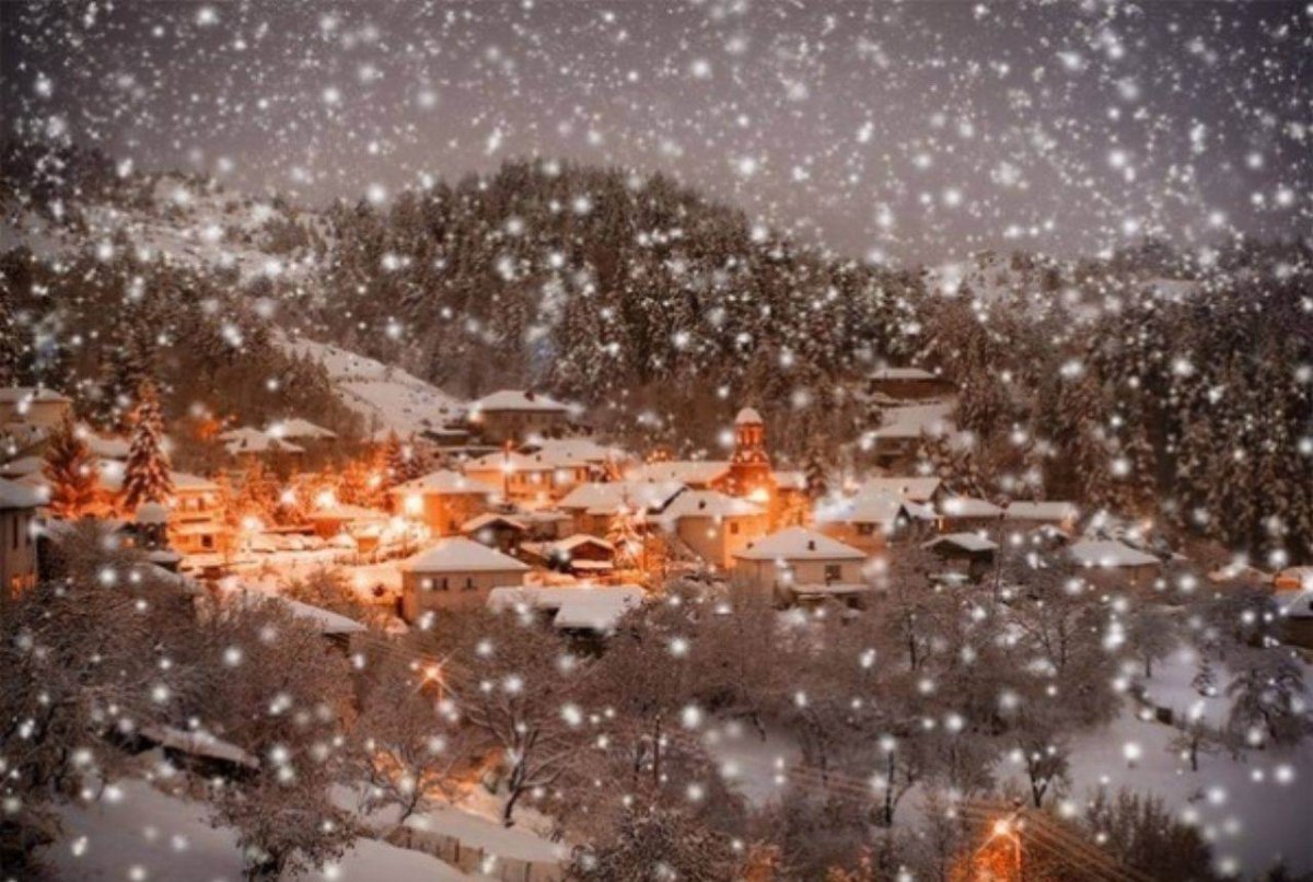 Заснеженный городок