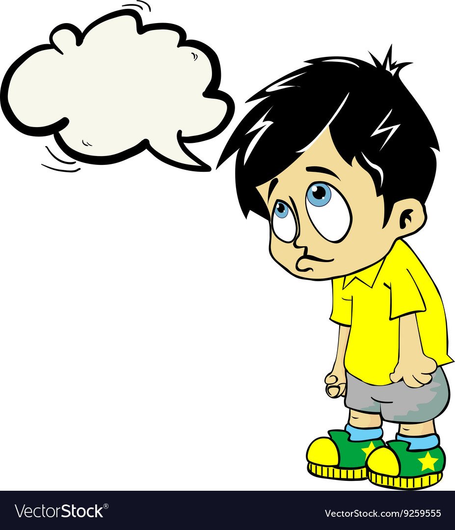 Грустный мальчик рисунок