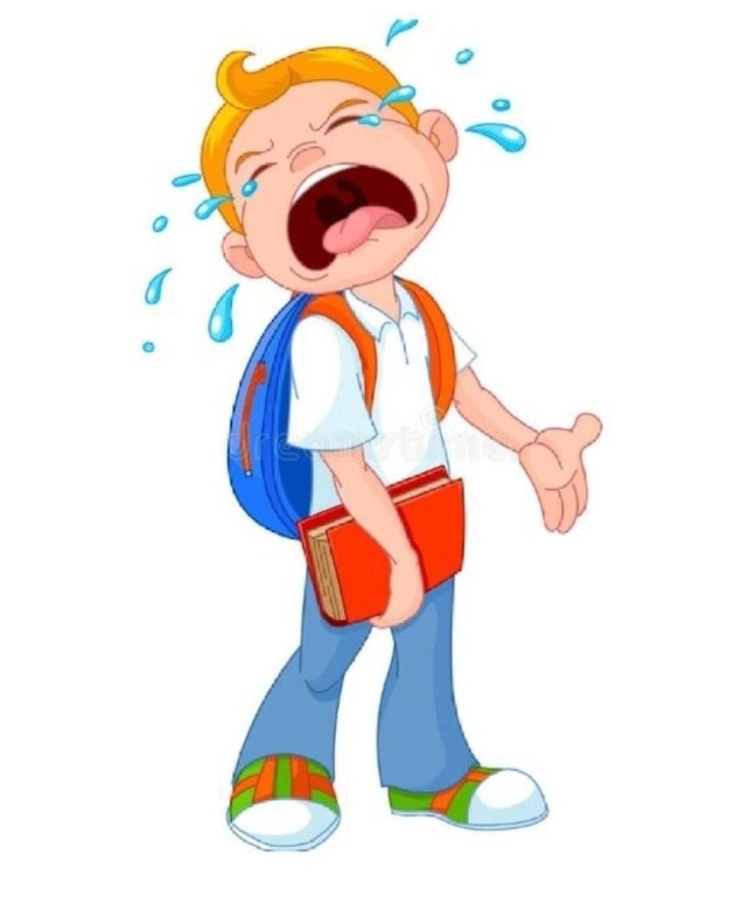 Мальчик плачет мультяшный