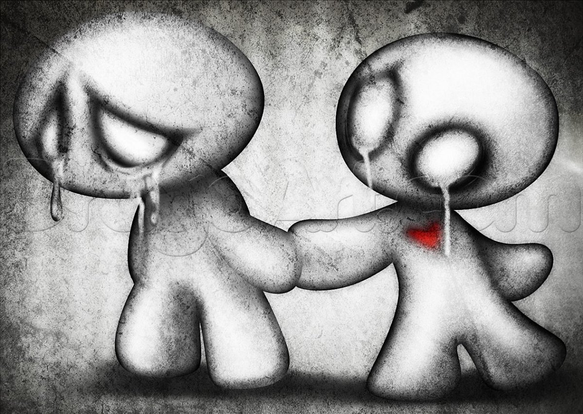 Грустные картинки мультяшные