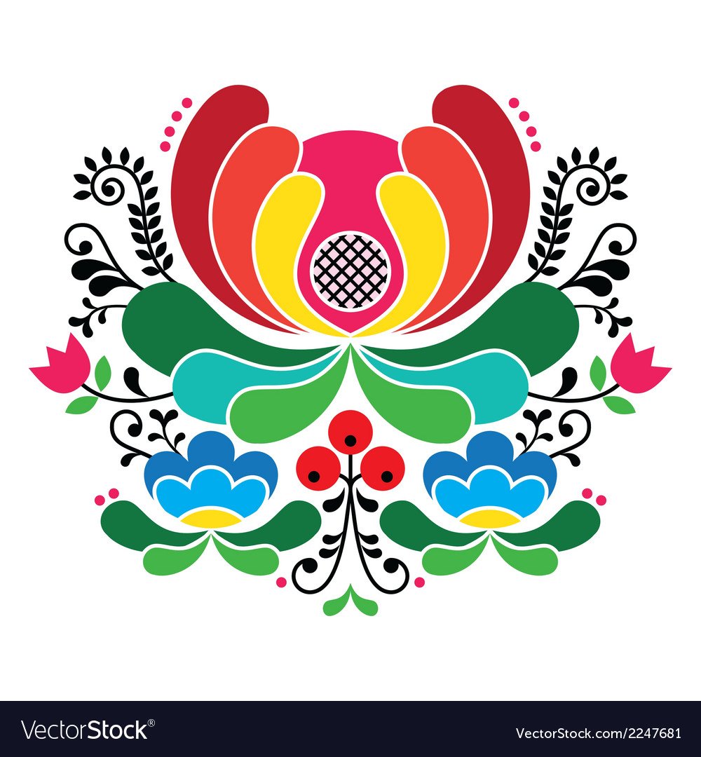 Стиле розмалинг фолк