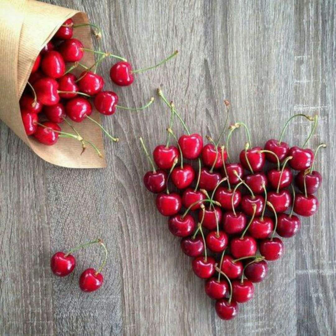 Сердечко из черешни