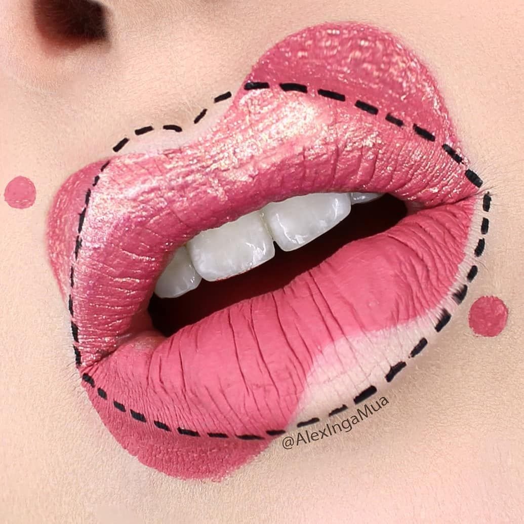 Лёгкие макияжи губ