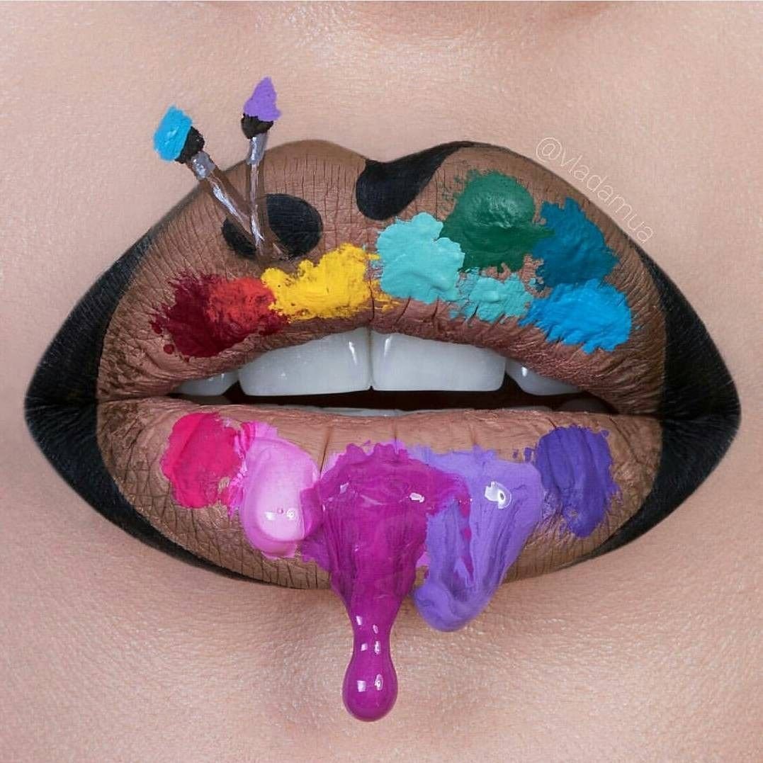 Необычный макияж губ