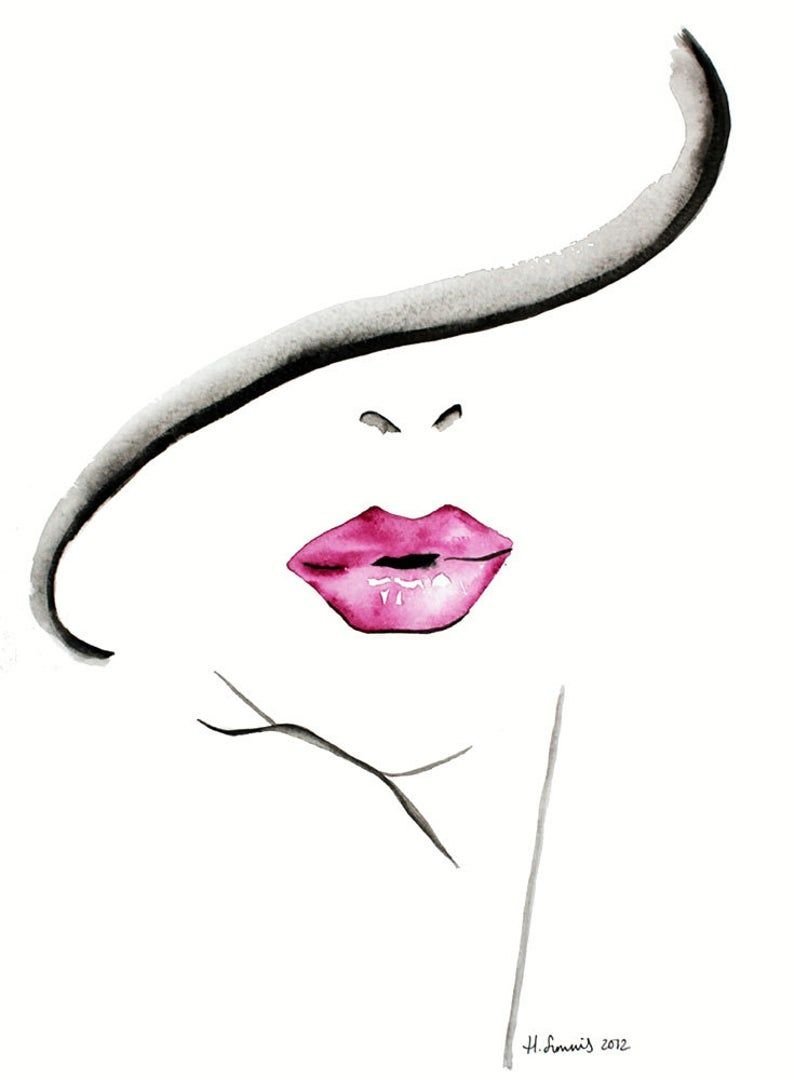 Нарисовать губы девушки