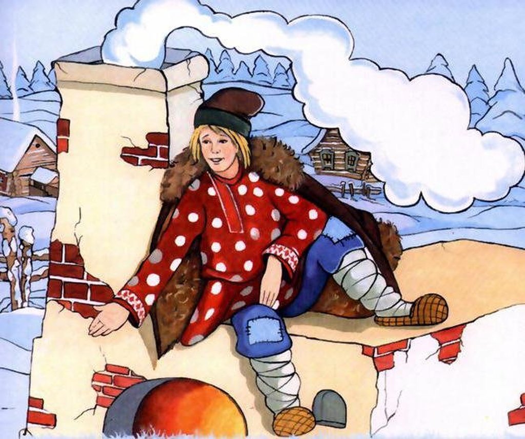 Раскраска по сказке по щучьему велению