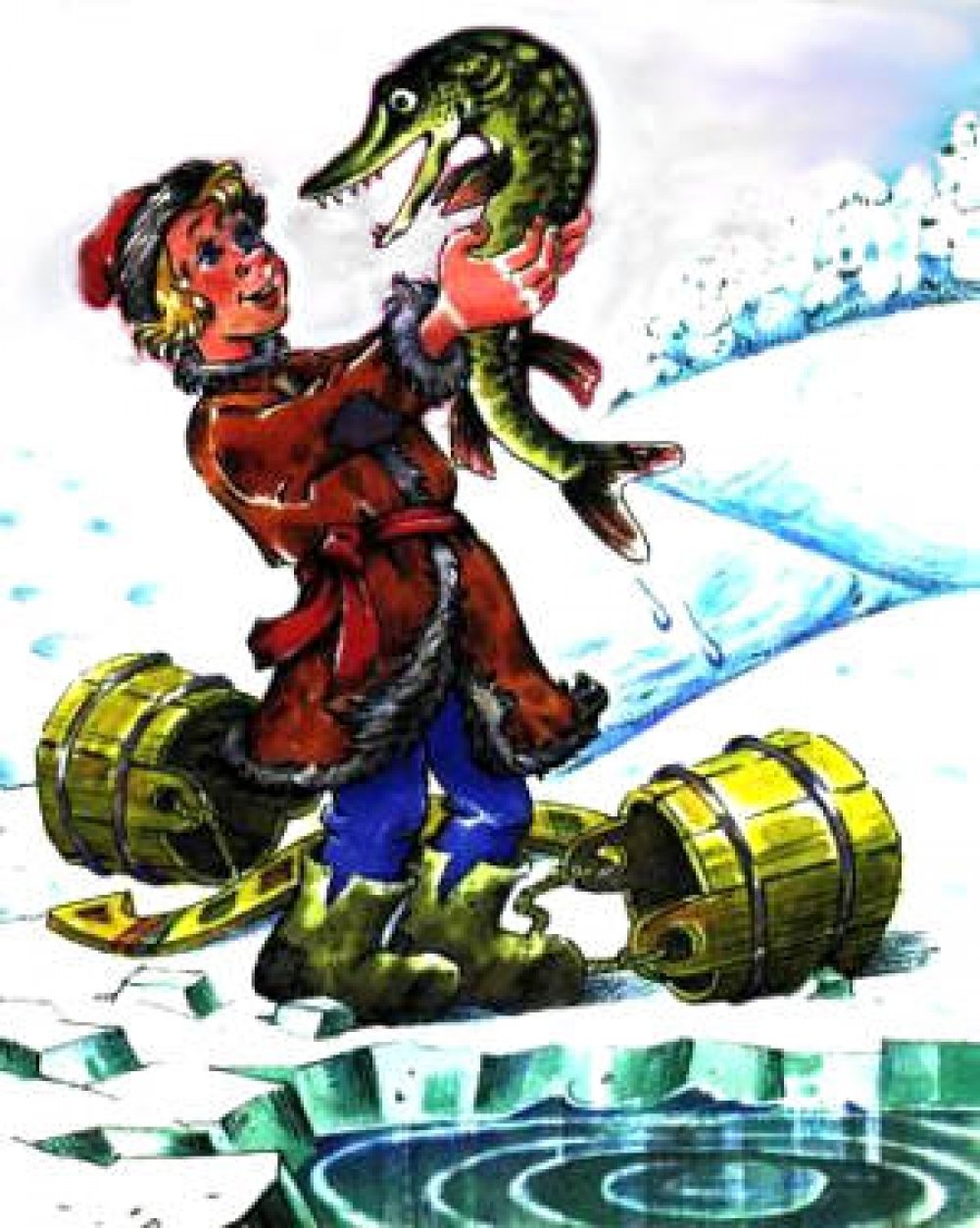 Емеля и щука без фона