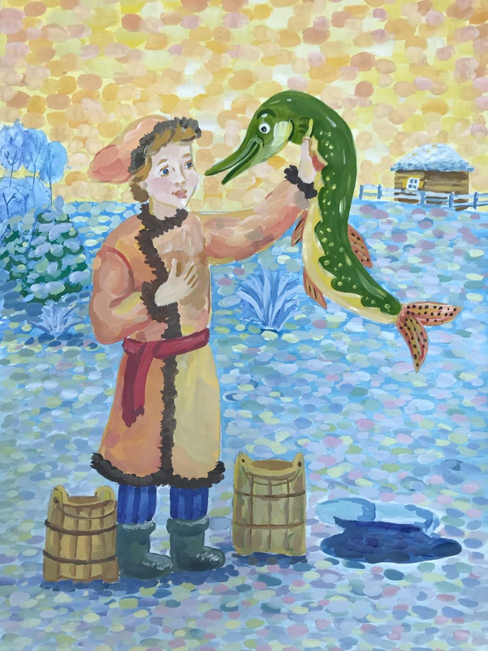 Иллюстрация к сказке по щучьему велению