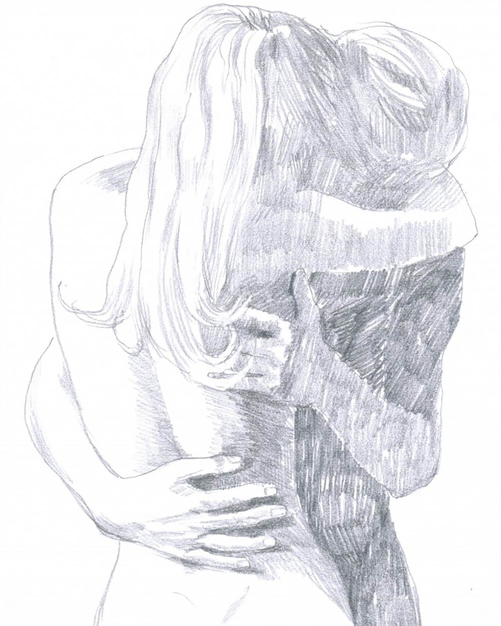 Объятия зарисовка