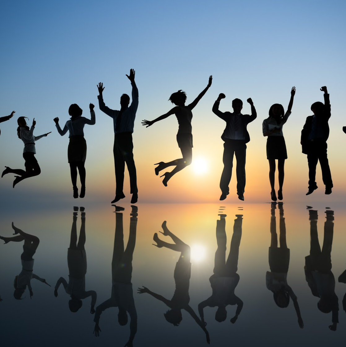 Человек в движении с фоном