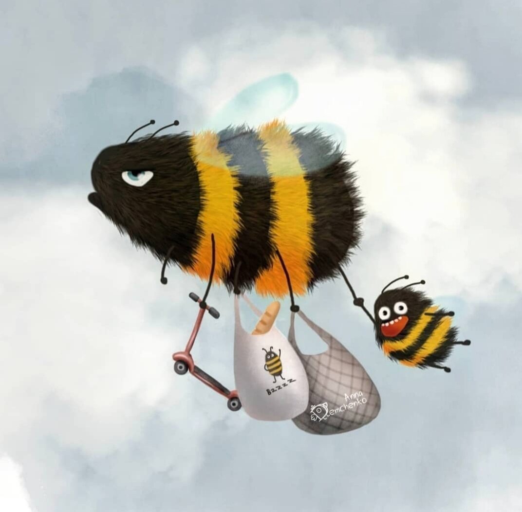 Анна Демченко иллюстратор из жизни пчел