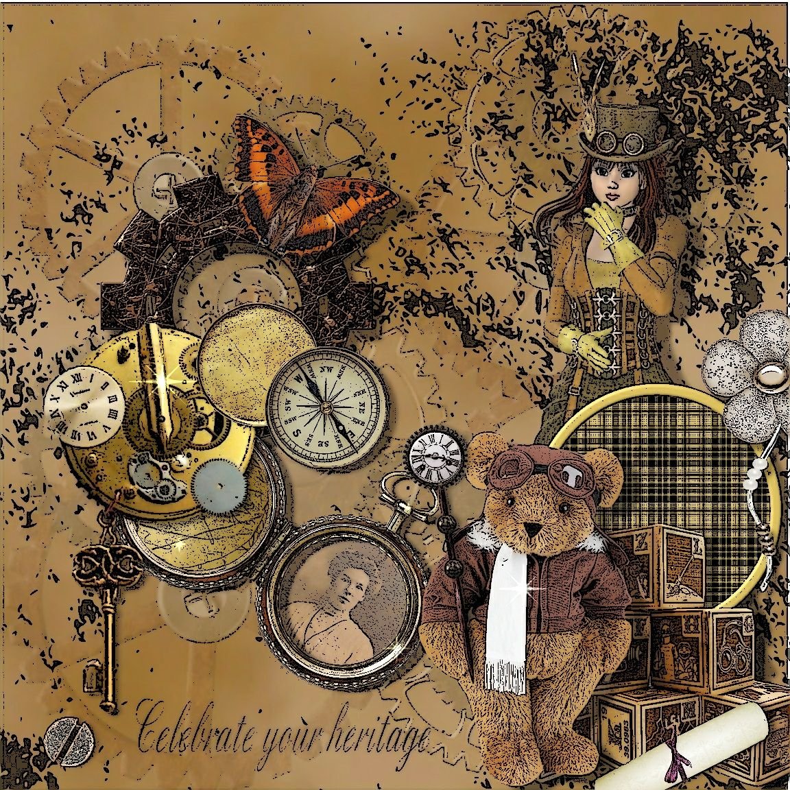 Мудборд стимпанк