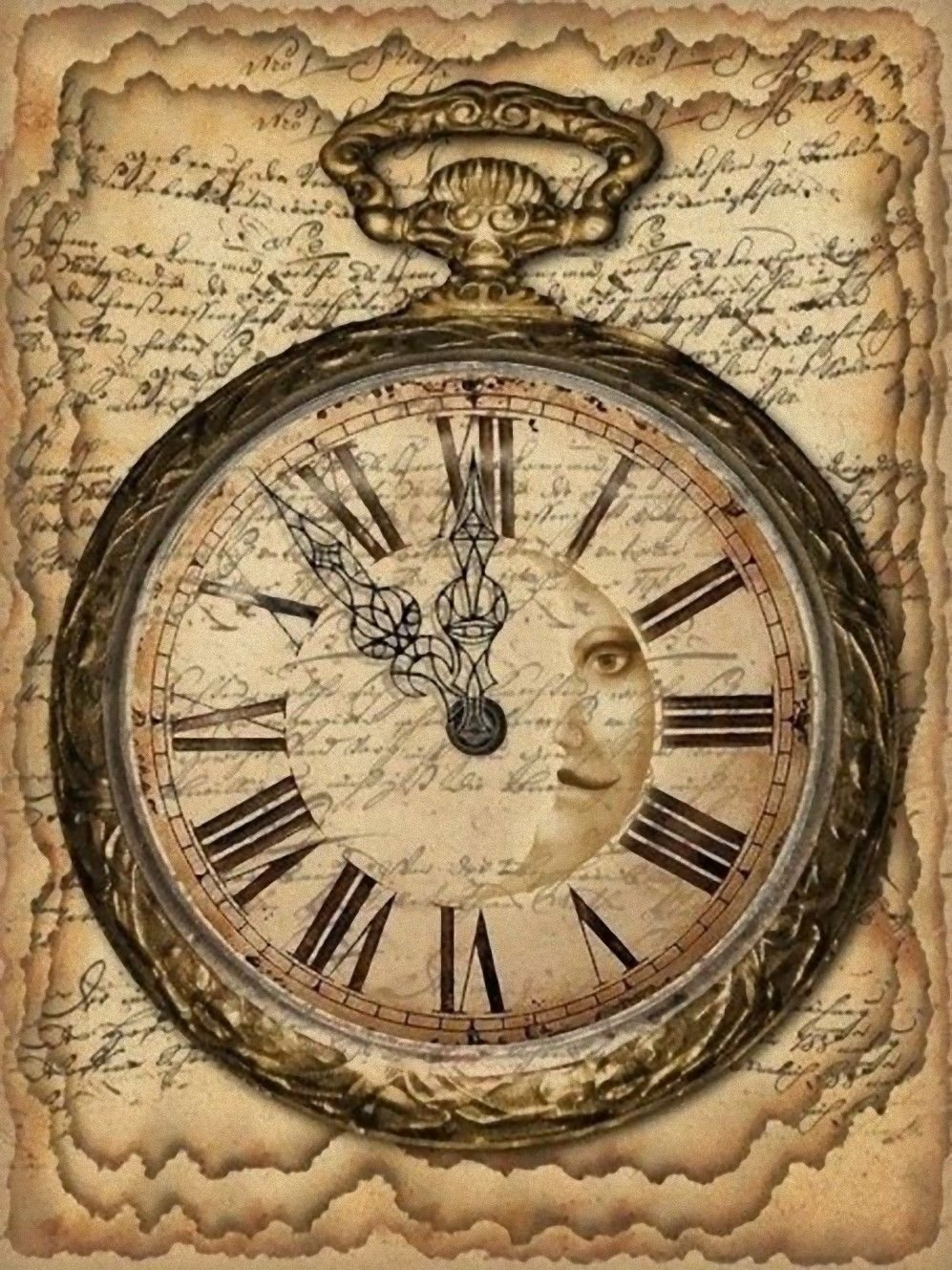 Скрапбукинг старинные часы
