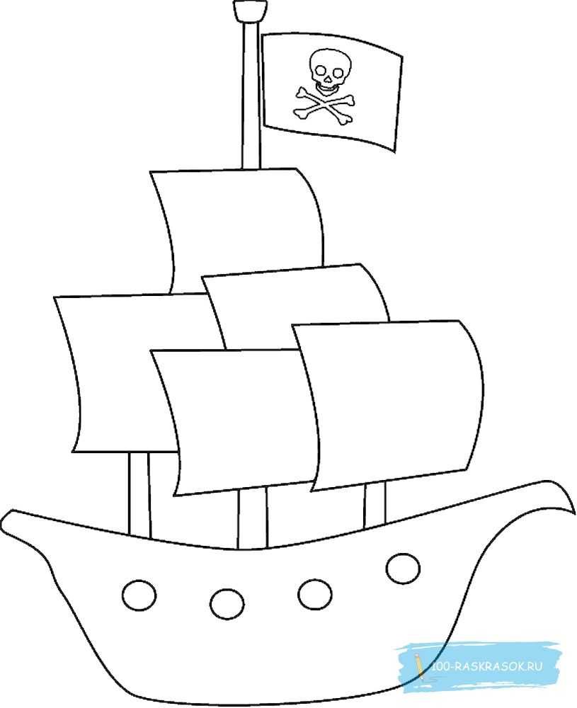 Шаблон кораблика для аппликации