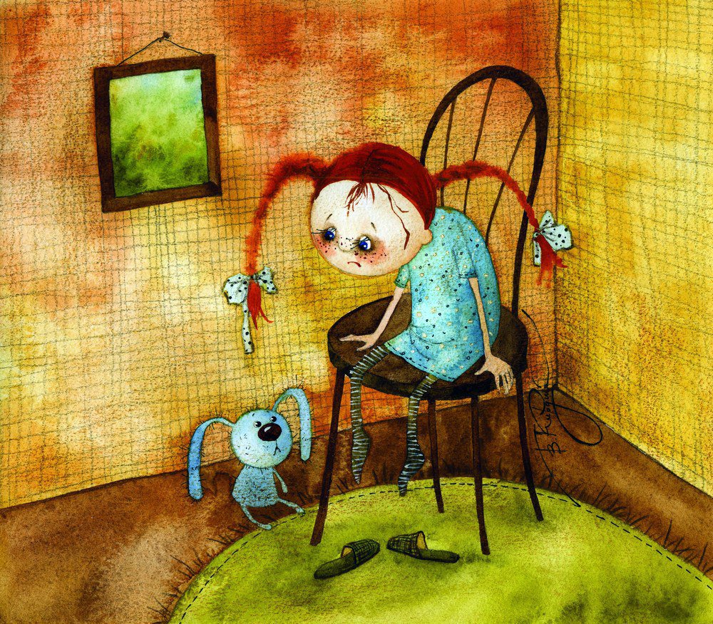 Ребенок в углу картина