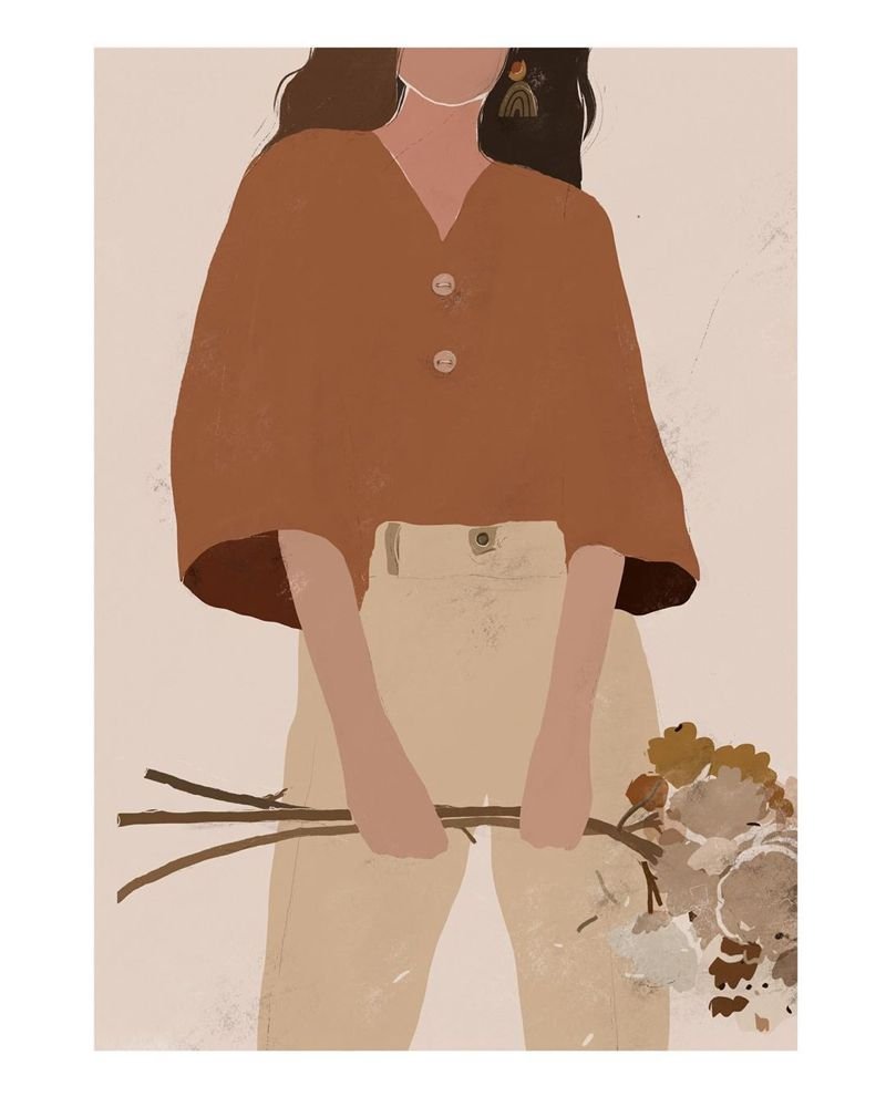 Иллюстрация девушка Минимализм