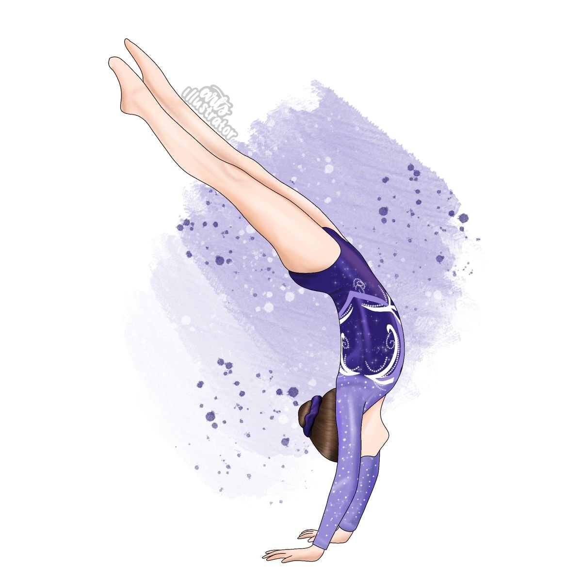 Женская спортивная гимнастика рисунок