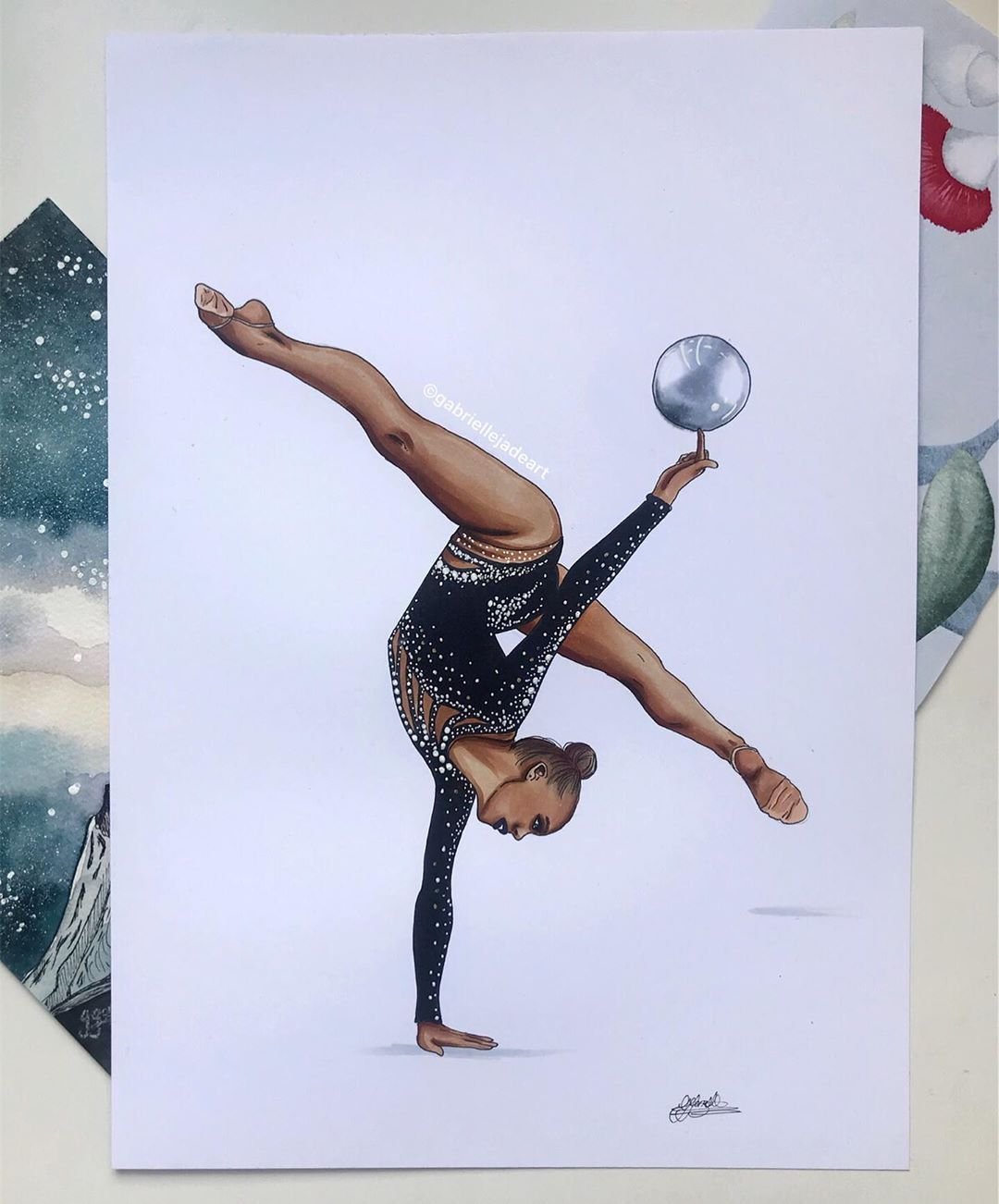 Гимнастка рисунок