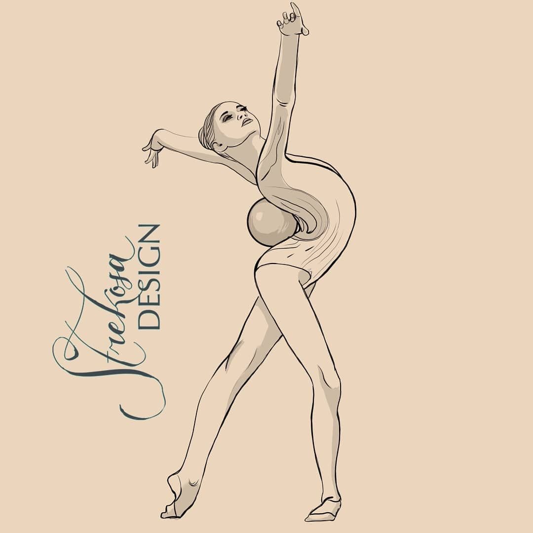 Художественная гимнастика рисунок карандашом