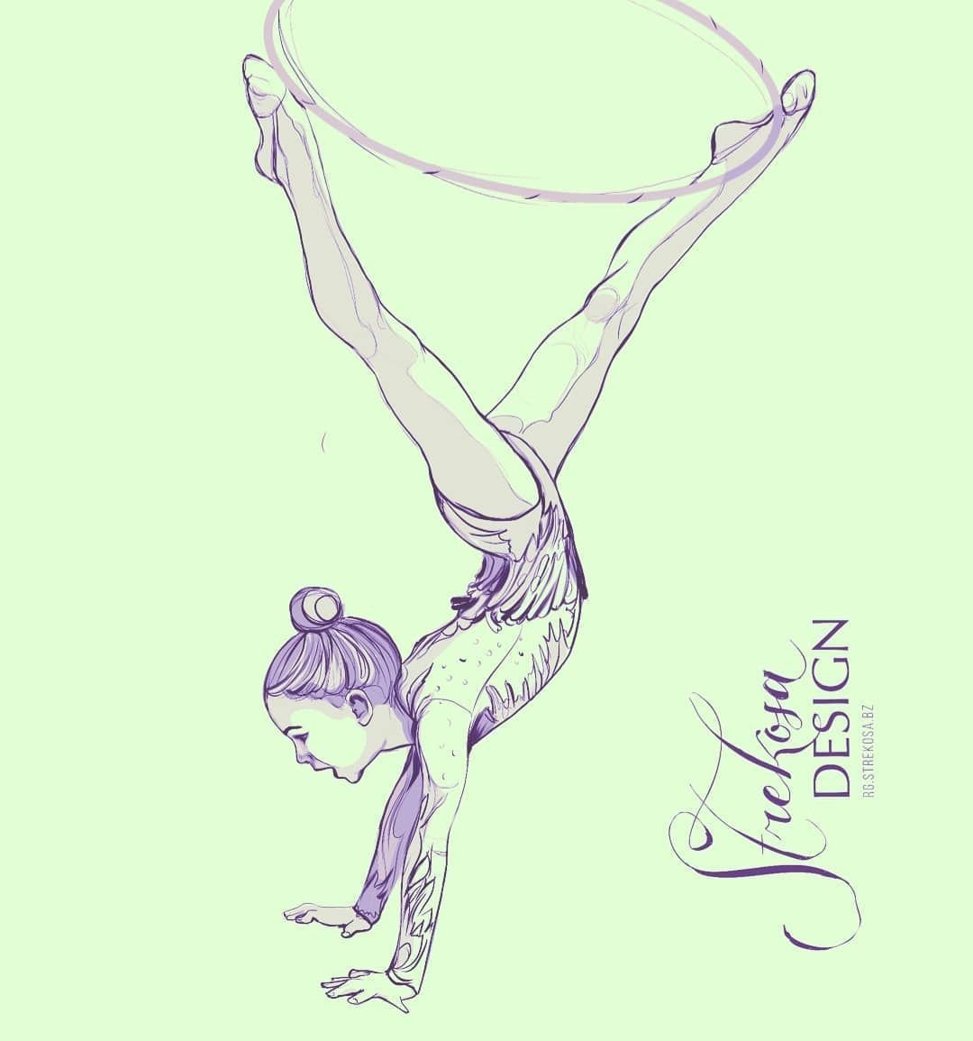 Гимнастка рисунок