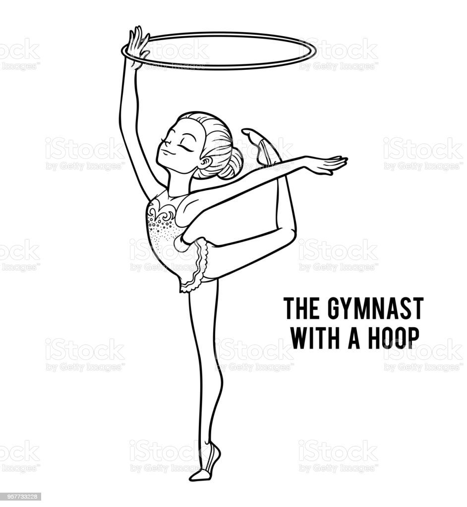 Раскраска художественная гимнастика для детей