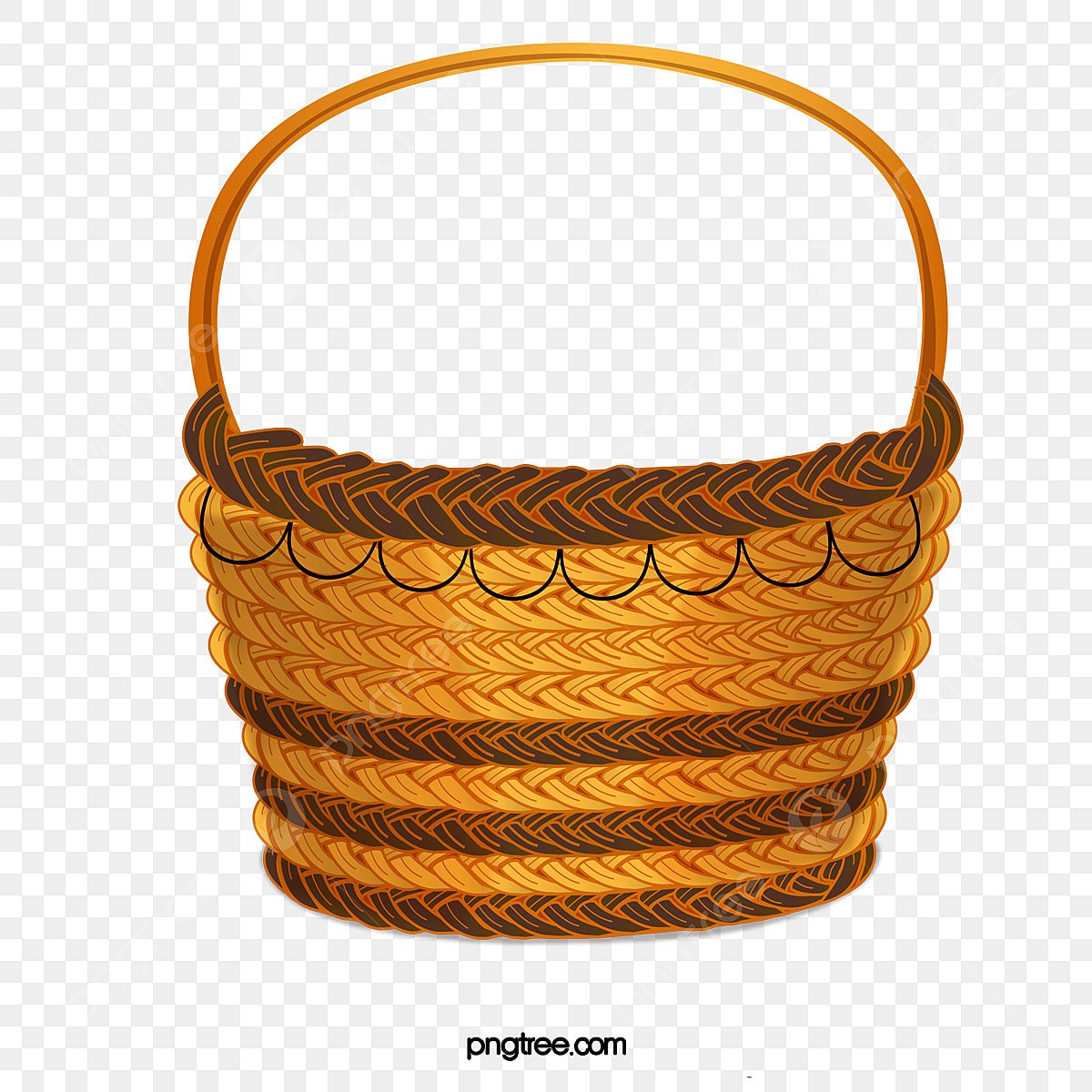 Лукошко на белом фоне