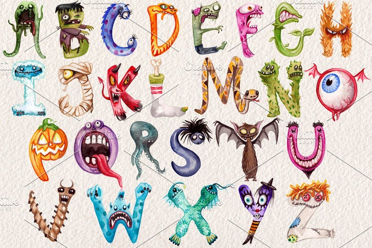 Монстры алфавит