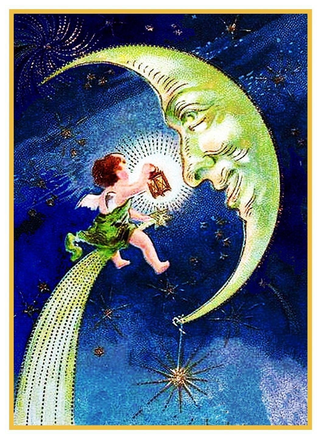 Винтажные открытки спокойной ночи