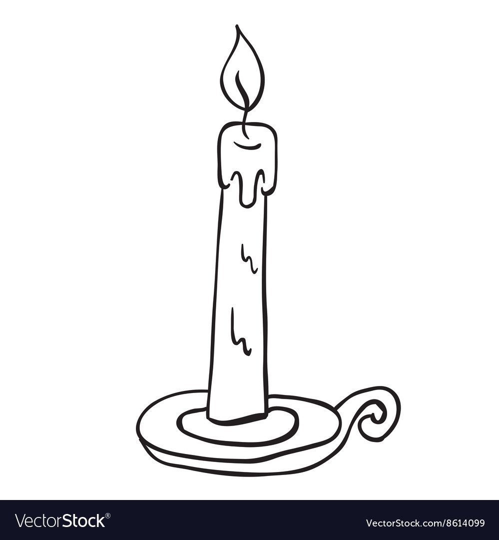 Тату эскиз свеча в подсвечнике