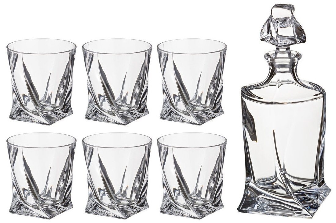 Штоф Crystalite Bohemia Quadro 850 мл