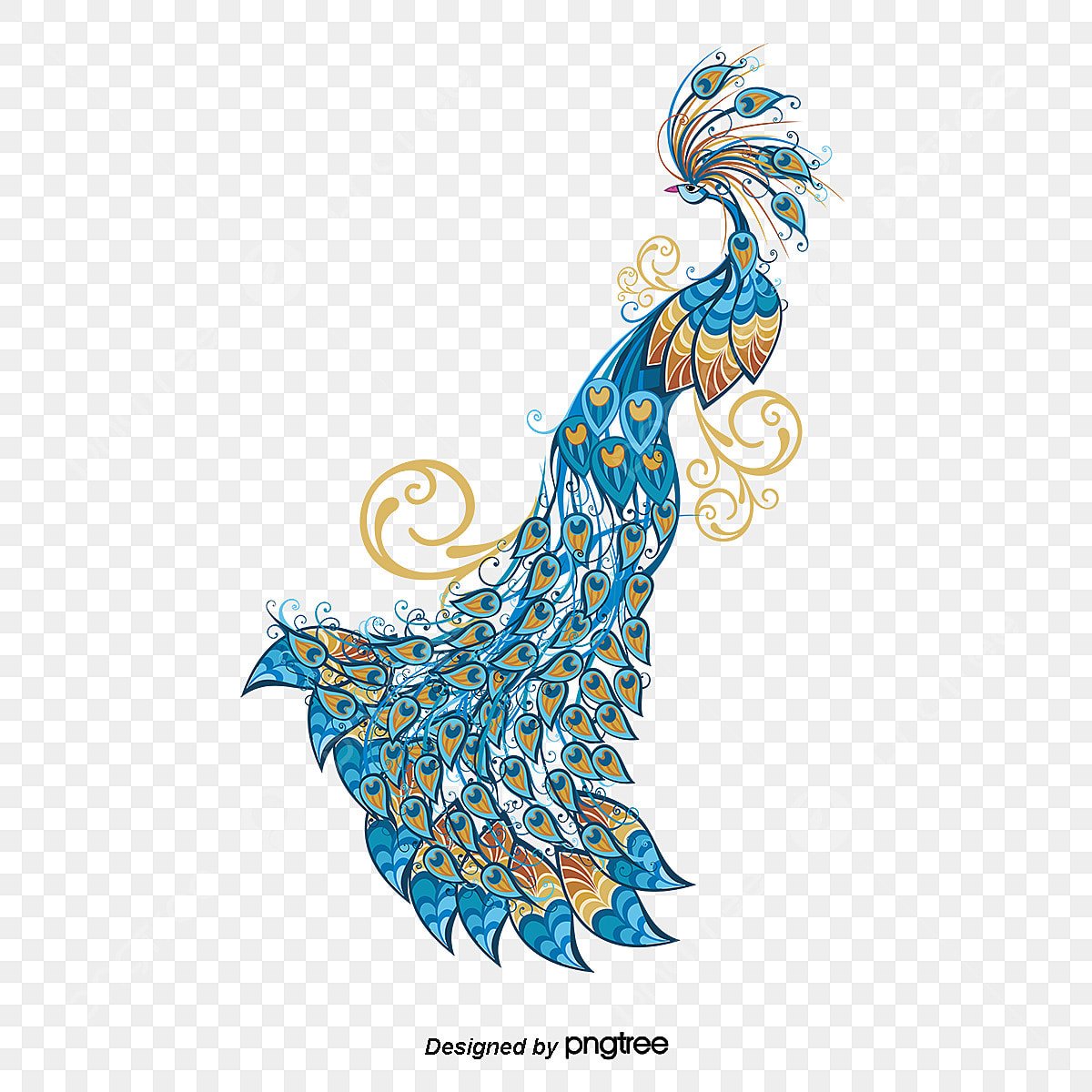 Силуэт павлина для детей на прозрачном