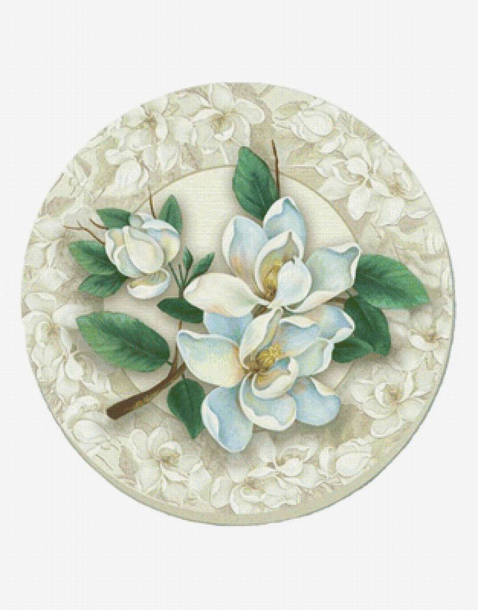 Цветочная композиция в круге