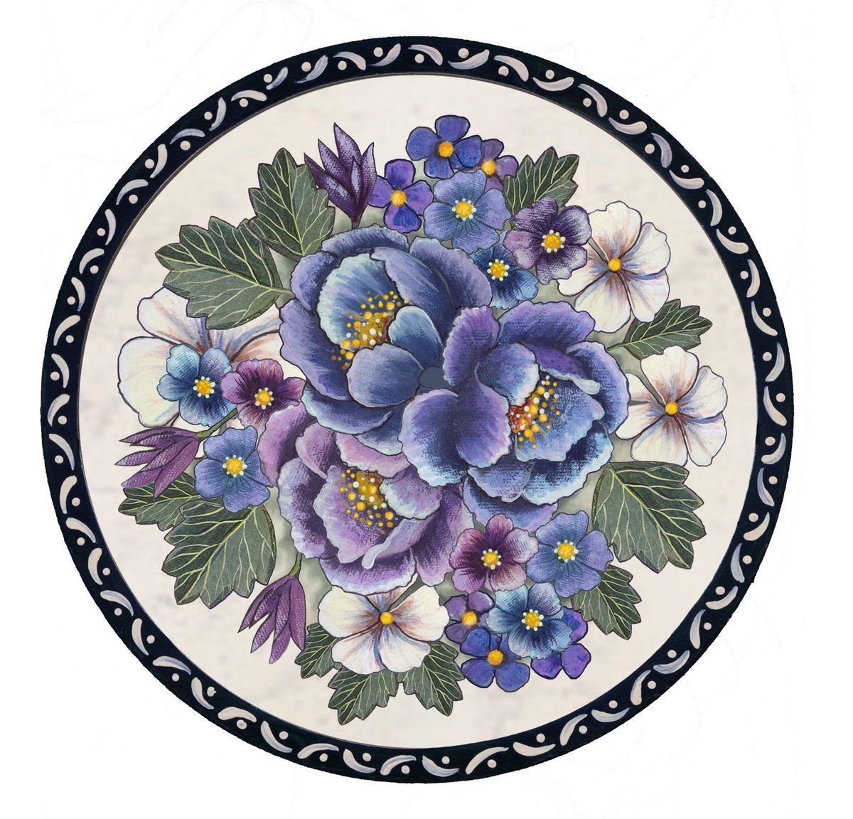 Круглые орнаменты для декупажа