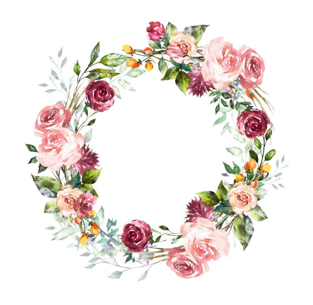 Круглая рамка из цветов