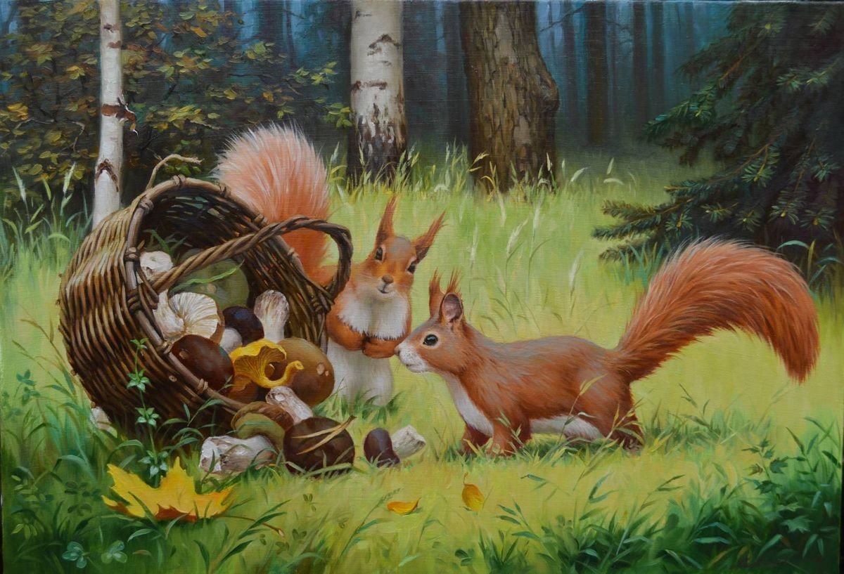 Лесное животное мультяшное