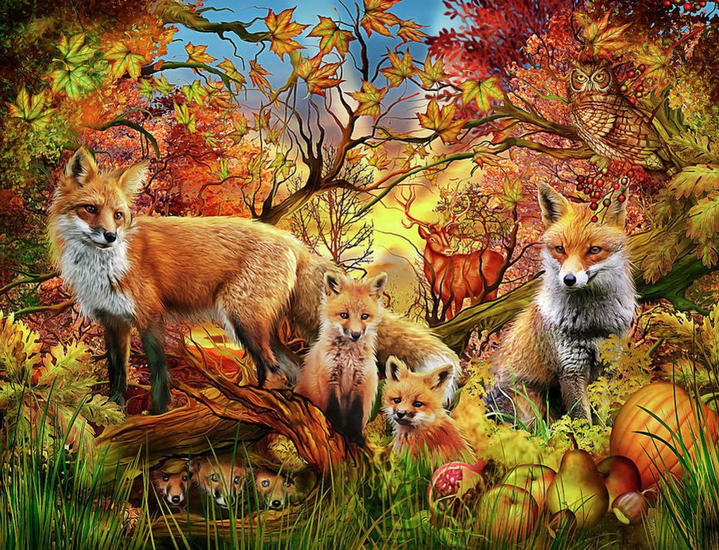 Ежик и рябина