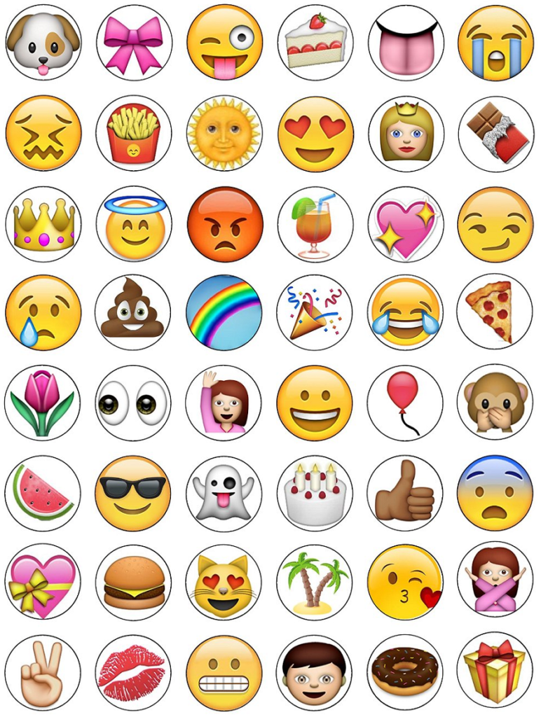 Смайлы для распечатки