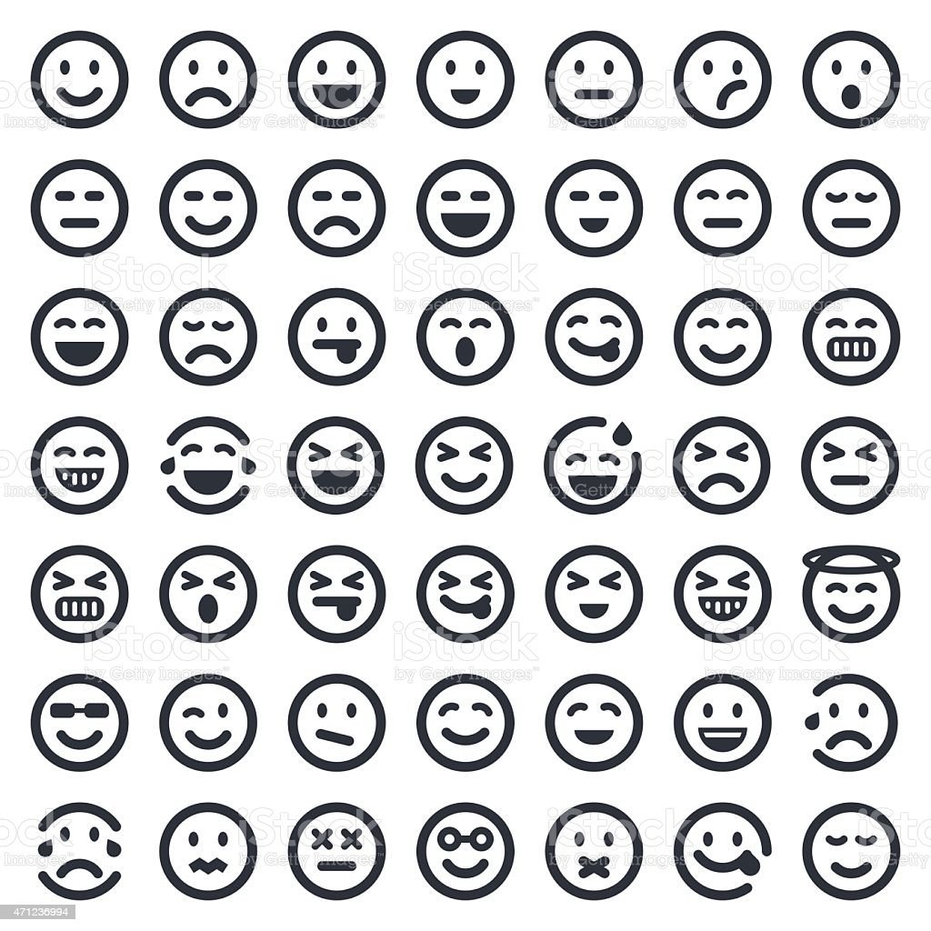 Раскраски для наклеек смайлики